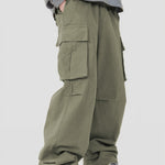 Men’s Casual Loose Cargo Pants – 3D Pocket Street Overalls