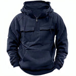 Men’s Zip-Up Hoodie – Casual Sports Sweatshirt with Drawstring & Pocket