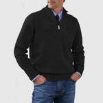 Peywa Men’s Stand Collar Zipper Sweater – Winter Knitted Long Sleeve