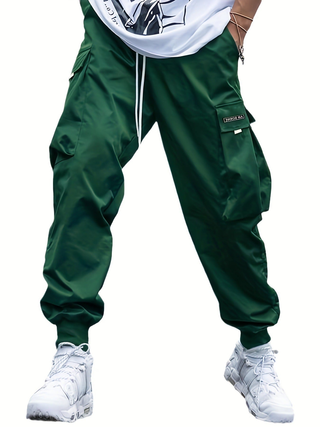 Men’s Multi-Pocket Cargo Pants – Casual Hip-Hop Streetwear Trousers