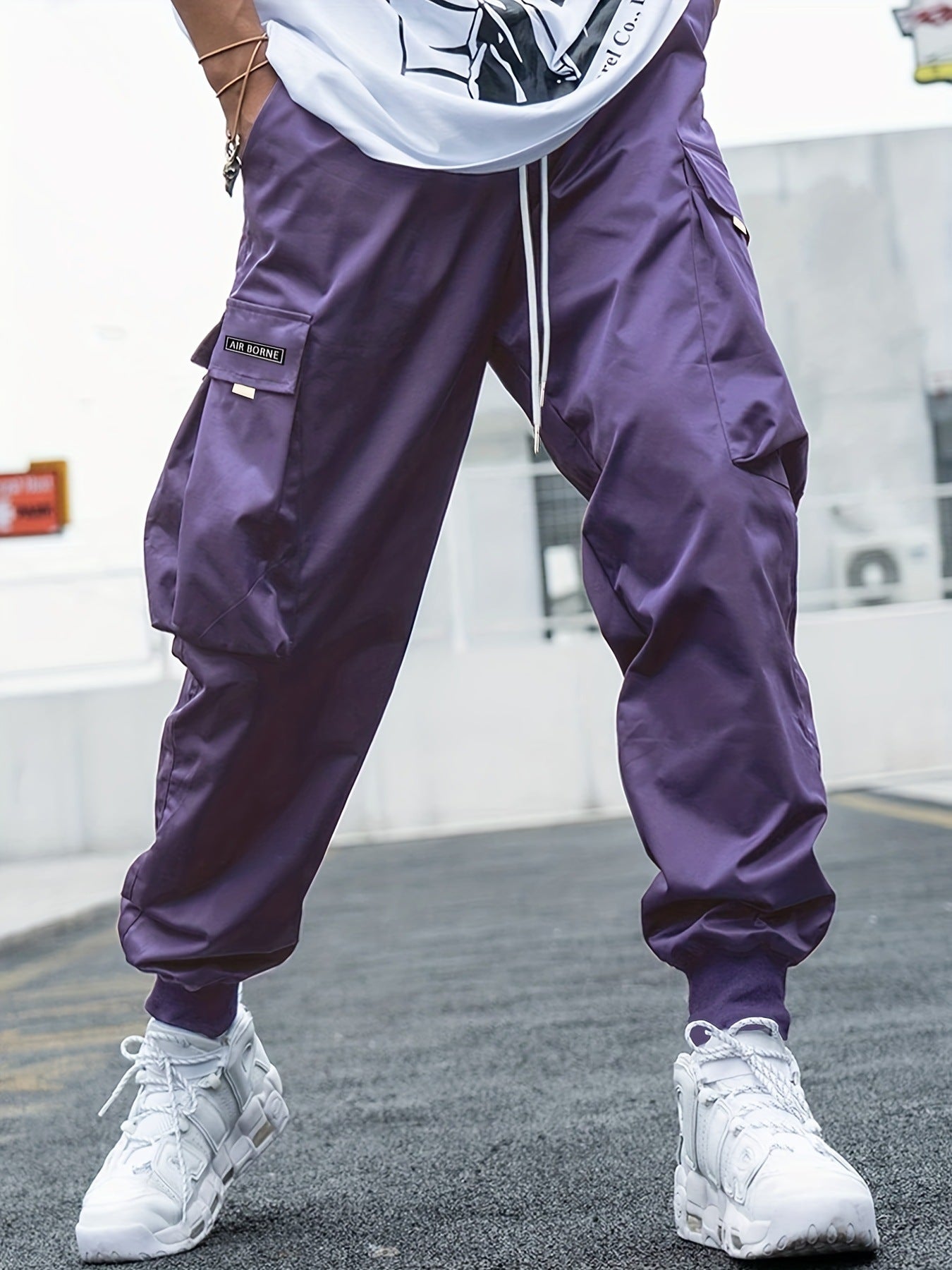 Men’s Multi-Pocket Cargo Pants – Casual Hip-Hop Streetwear Trousers