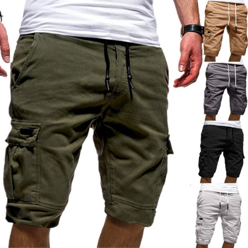 Peywa Men’s Cargo Jogger Shorts – Casual Military Workout Trousers