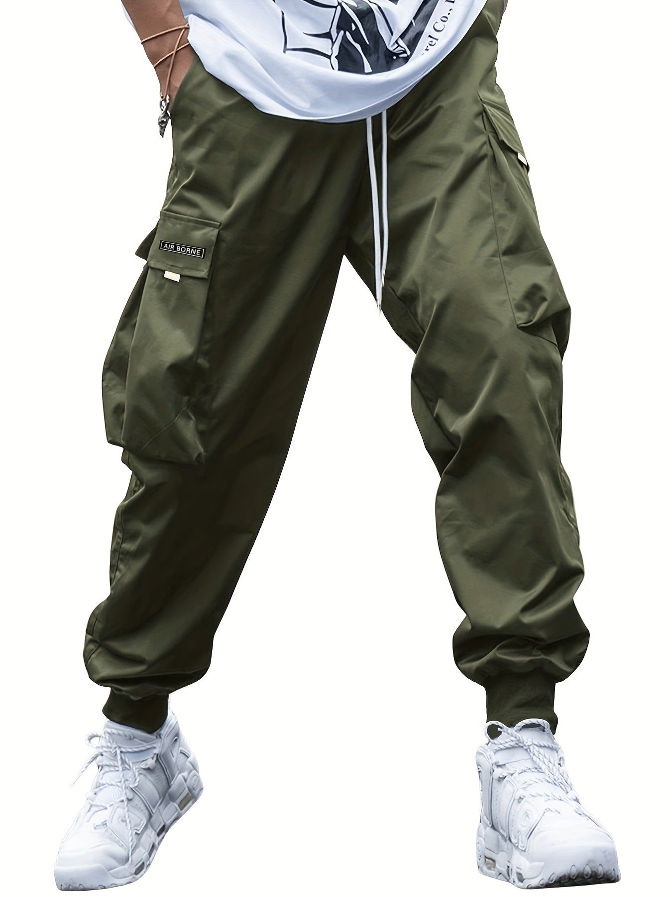 Men’s Multi-Pocket Cargo Pants – Casual Hip-Hop Streetwear Trousers