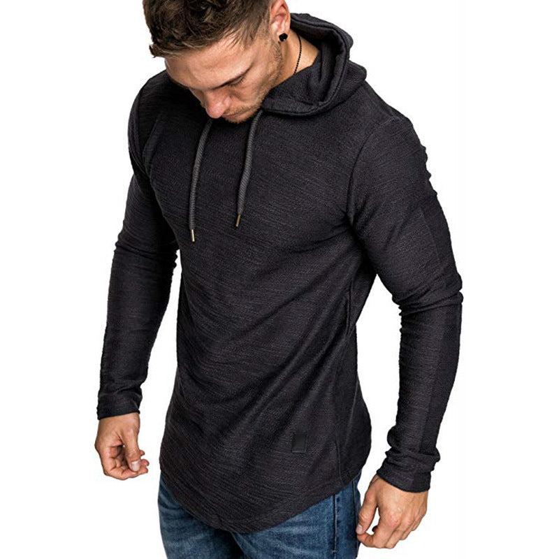 Men’s Hoodie Sweatshirt – Casual Slim Long Sleeve Gym Top