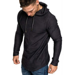 Men’s Hoodie Sweatshirt – Casual Slim Long Sleeve Gym Top
