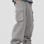Men’s Casual Loose Cargo Pants – 3D Pocket Street Overalls