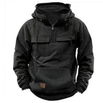 Men’s Zip-Up Hoodie – Casual Sports Sweatshirt with Drawstring & Pocket