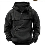 Men’s Zip-Up Hoodie – Casual Sports Sweatshirt with Drawstring & Pocket