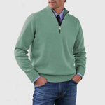 Peywa Men’s Stand Collar Zipper Sweater – Winter Knitted Long Sleeve