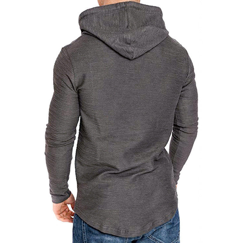 Men’s Hoodie Sweatshirt – Casual Slim Long Sleeve Gym Top