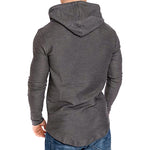 Men’s Hoodie Sweatshirt – Casual Slim Long Sleeve Gym Top