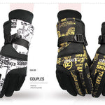 Winter ski gloves