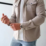 Men’s Brushed Casual Shirt – Youth Style Soft Long Sleeve Top