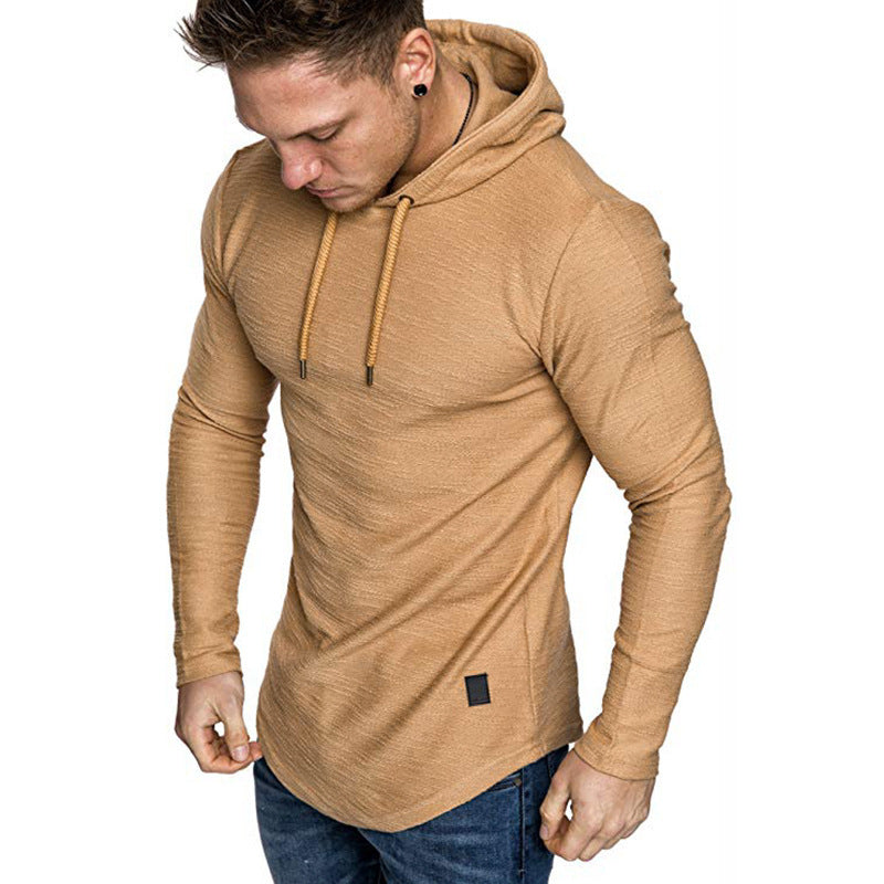 Men’s Hoodie Sweatshirt – Casual Slim Long Sleeve Gym Top