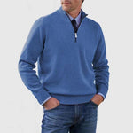 Peywa Men’s Stand Collar Zipper Sweater – Winter Knitted Long Sleeve