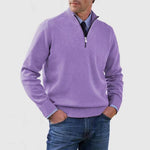 Peywa Men’s Stand Collar Zipper Sweater – Winter Knitted Long Sleeve