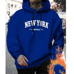 Peywa Men’s Retro American-Style Loose Hooded Sweater – Casual Hoodie