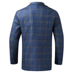 Men’s Plaid Lapel Suit Coat – Long Sleeve Business Blazer