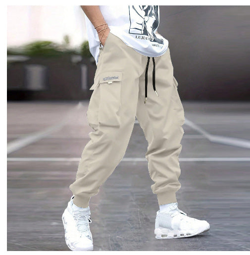 Men’s Multi-Pocket Cargo Pants – Casual Hip-Hop Streetwear Trousers