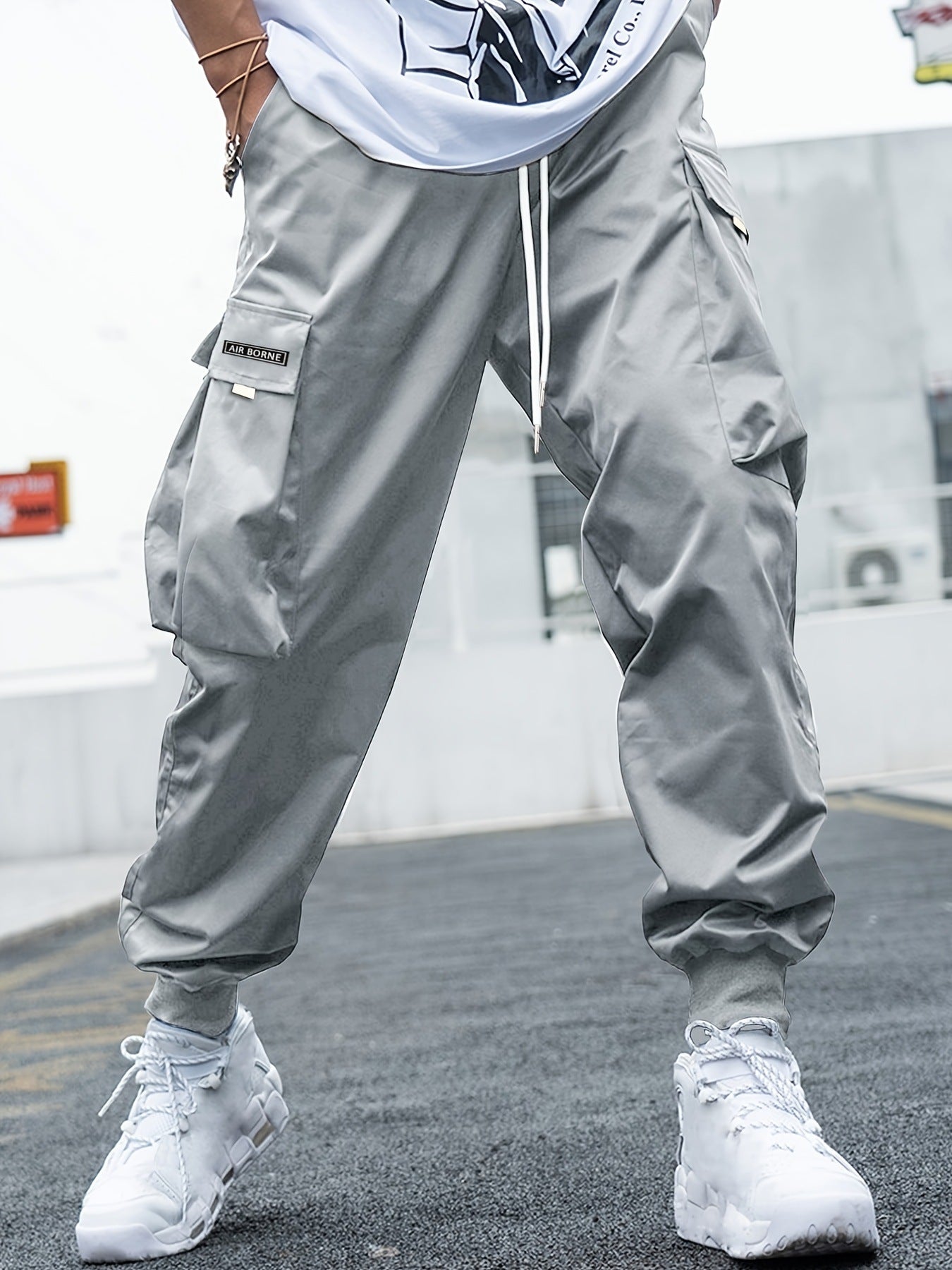 Men’s Multi-Pocket Cargo Pants – Casual Hip-Hop Streetwear Trousers