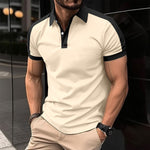 Peywa Men’s Short Sleeve Business Polo Shirt – Summer Casual Top