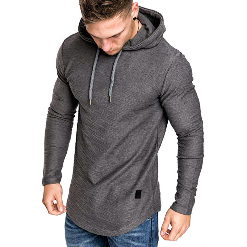 Men’s Hoodie Sweatshirt – Casual Slim Long Sleeve Gym Top