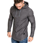 Men’s Hoodie Sweatshirt – Casual Slim Long Sleeve Gym Top