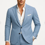 Men’s Two-Piece Digital Print Suit – Stylish Two-Button Outfit