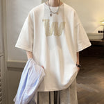 Peywa Men’s American Retro Cotton T-Shirt – Heavy Half Sleeve Tee