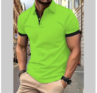 Peywa Men’s Short Sleeve Business Polo Shirt – Summer Casual Top