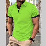 Peywa Men’s Short Sleeve Business Polo Shirt – Summer Casual Top