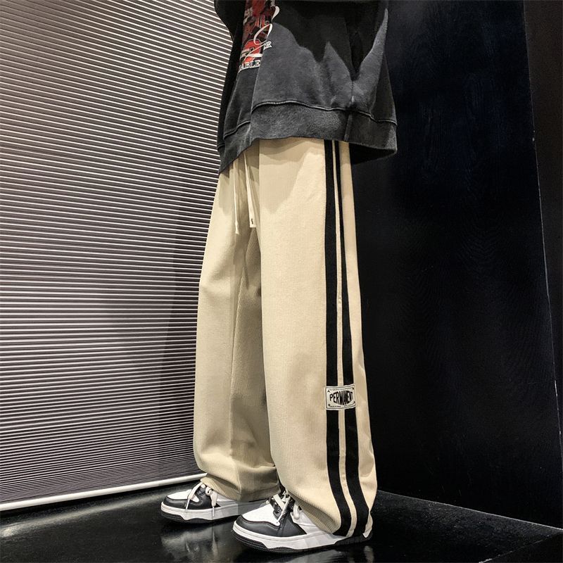Men’s Autumn Straight Loose Pants – Wide Leg Leisure Sports Trousers