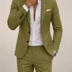 Men’s Two-Piece Digital Print Suit – Stylish Two-Button Outfit