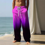 Peywa Men’s 3D Printed Pants – Outdoor Street Style Polyester Trousers