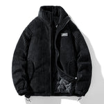 Men’s Corduroy Padded Coat – Warm Winter Stand Collar Jacket