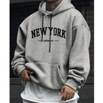 Peywa Men’s Retro American-Style Loose Hooded Sweater – Casual Hoodie