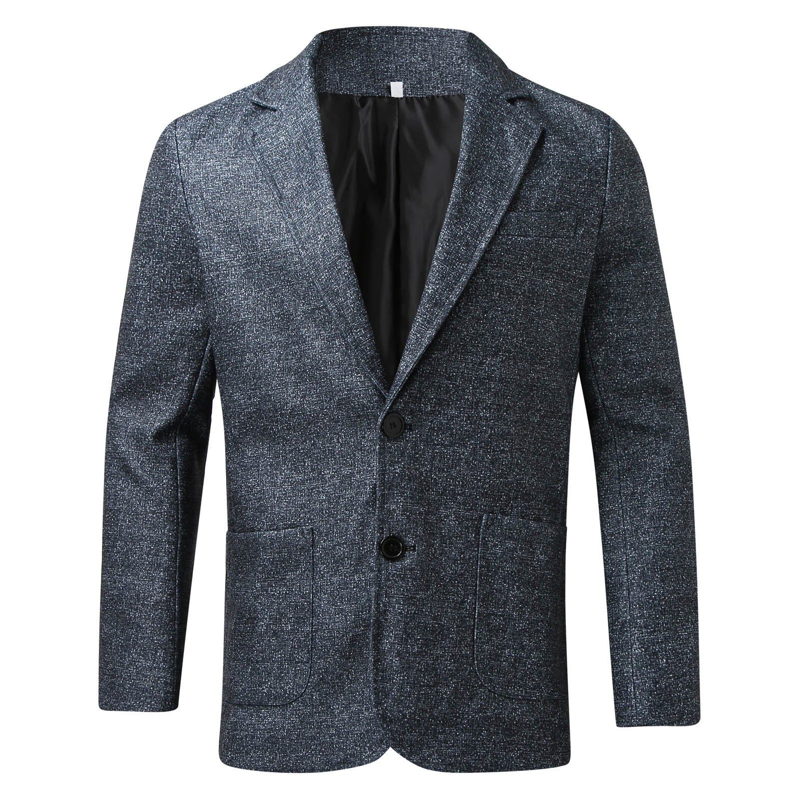 Men’s Plaid Lapel Suit Coat – Long Sleeve Business Blazer