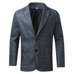 Men’s Plaid Lapel Suit Coat – Long Sleeve Business Blazer