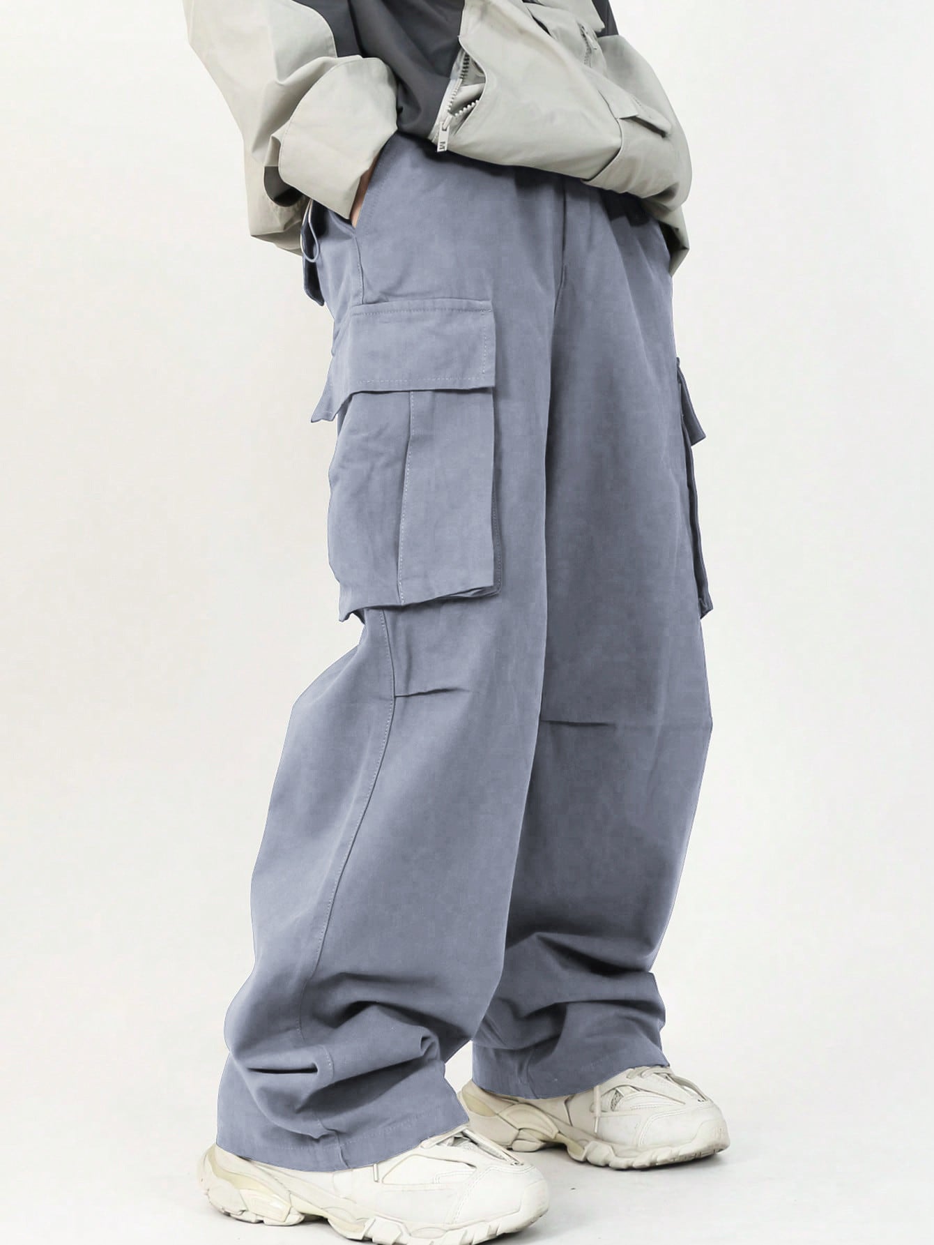 Men’s Casual Loose Cargo Pants – 3D Pocket Street Overalls