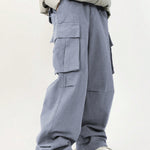 Men’s Casual Loose Cargo Pants – 3D Pocket Street Overalls