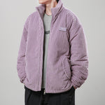 Men’s Corduroy Padded Coat – Warm Winter Stand Collar Jacket