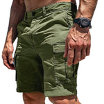 Peywa Men’s Summer Cargo Shorts Multi-Pocket Button Zip Casual Pants