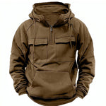 Men’s Zip-Up Hoodie – Casual Sports Sweatshirt with Drawstring & Pocket