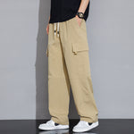 Peywa Men’s Casual Korean-Style Loose Cargo Trousers – Trendy Streetwear Pants