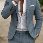 Men’s Two-Piece Digital Print Suit – Stylish Two-Button Outfit