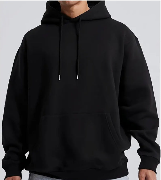 Peywa Men’s Solid Color Hooded Jumper – Casual Stylish Hoodie