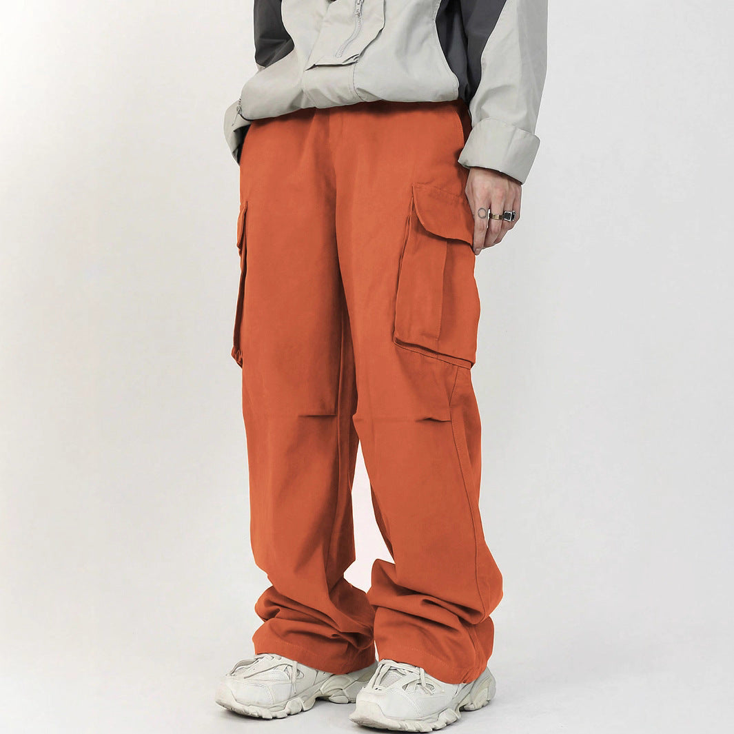 Men’s Casual Loose Cargo Pants – 3D Pocket Street Overalls