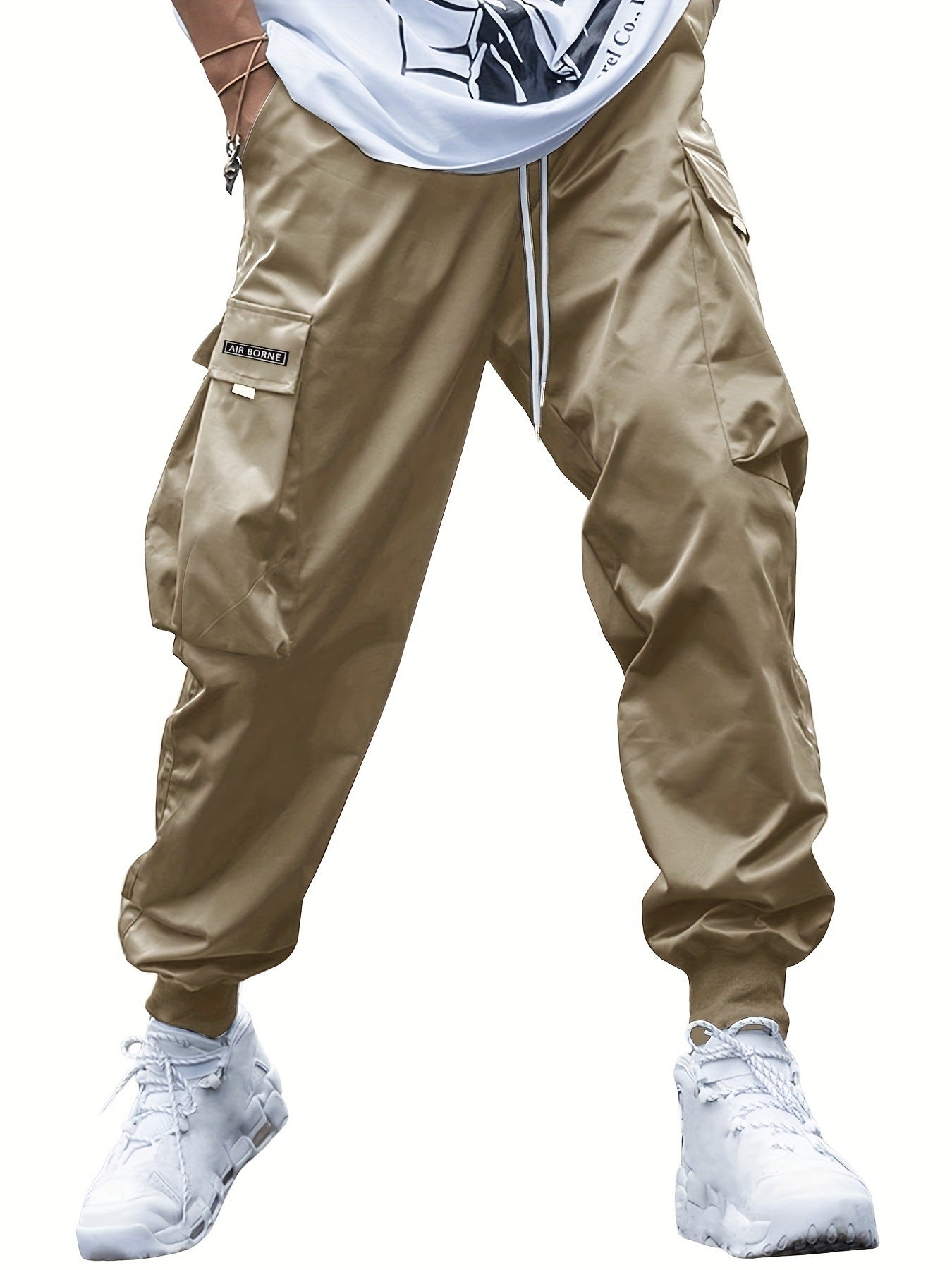 Men’s Multi-Pocket Cargo Pants – Casual Hip-Hop Streetwear Trousers