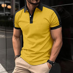 Peywa Men’s Short Sleeve Business Polo Shirt – Summer Casual Top