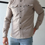 Men’s Brushed Casual Shirt – Youth Style Soft Long Sleeve Top